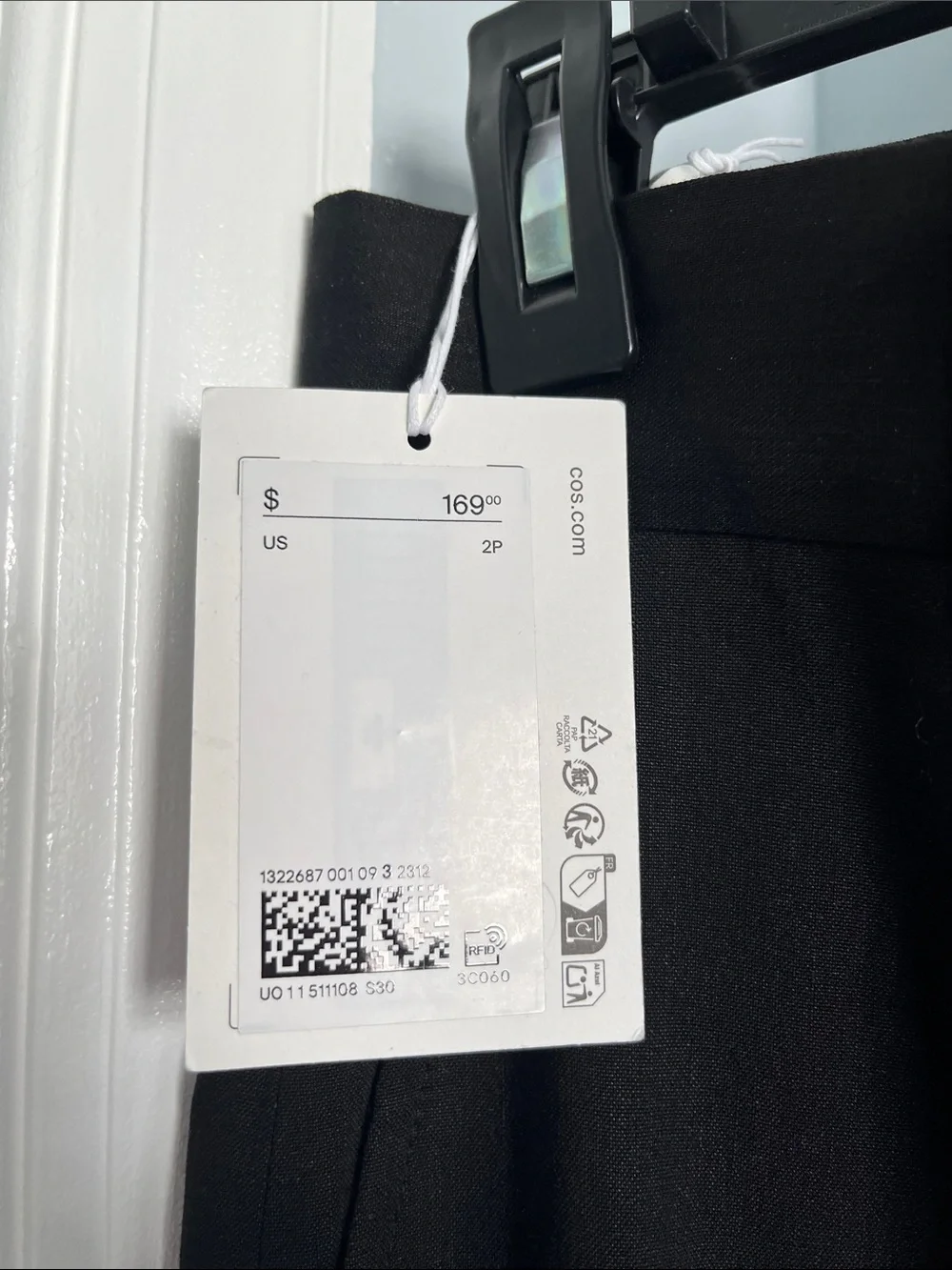 Brand new COS high rise linen trouser with ankle detail